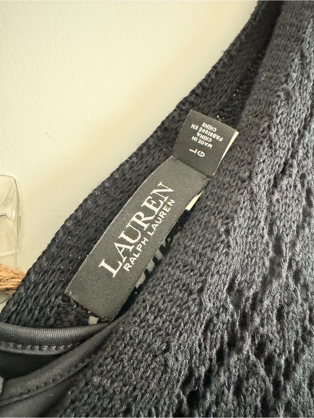 Ralph Lauren Black Crochet Tank Top - Picture 2 of 2